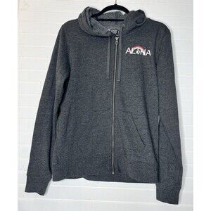 VOLCOM Dark Gray Full Zip Hooded Sweatshirt Hoodie Youth Boys Medium M (12)